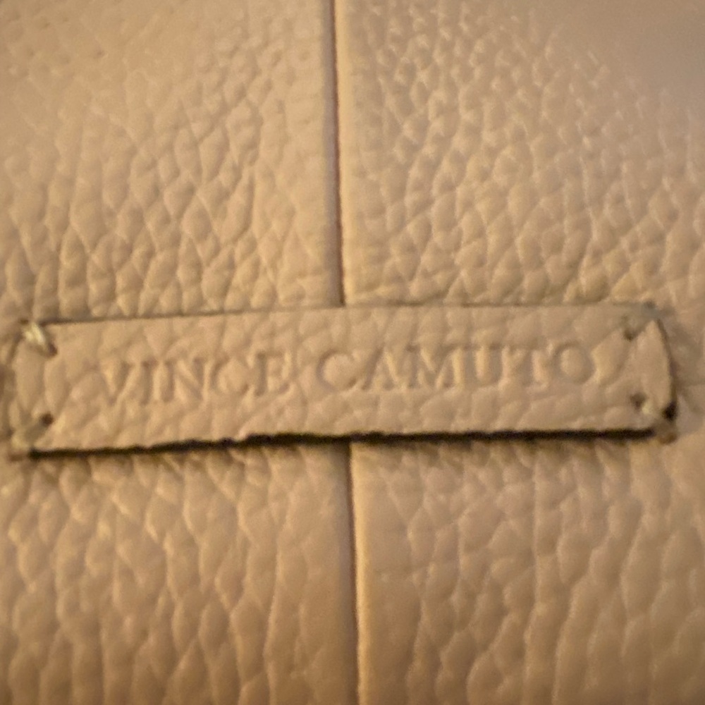Vince Camuto pink pebble supple leather crossbody bag.